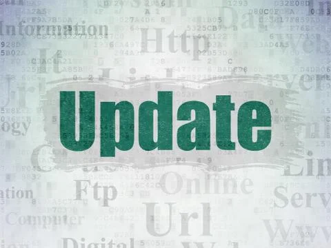 Web development concept: Update on Digital Data Paper background Stock-Illustration