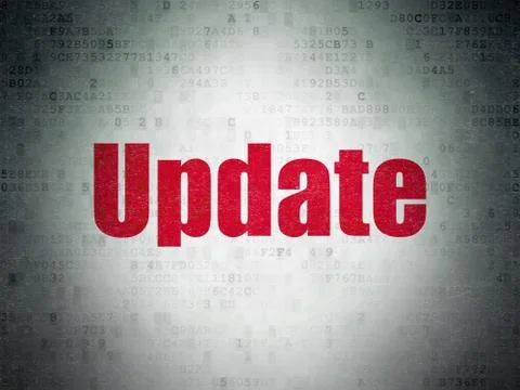 Web development concept: Update on Digital Data Paper background イラスト素材