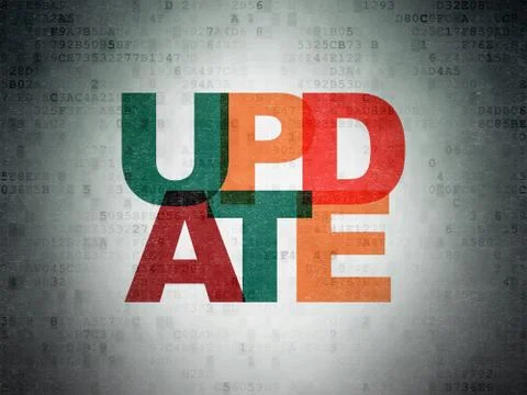 Web development concept: Update on Digital Data Paper background イラスト素材