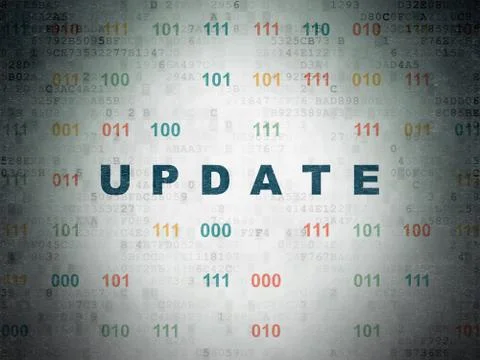 Web development concept: Update on Digital Data Paper background Stock Illustration