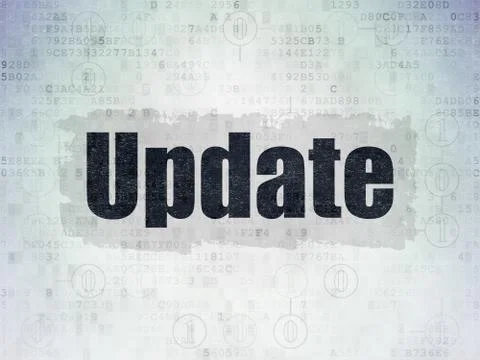 Web development concept: Update on Digital Data Paper background Stock Illustration