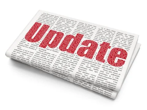 Web development concept: Update on Newspaper background Stockillustratie