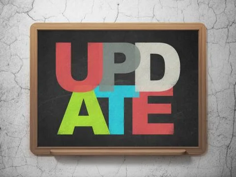 Web development concept: Update on School Board background Stock Illustration