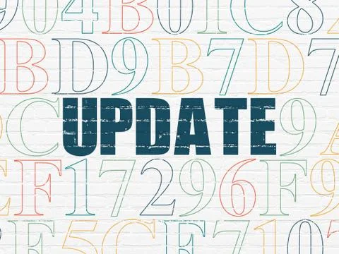 Web development concept: Update on wall background イラスト素材