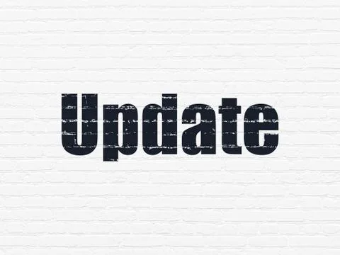 Web development concept: Update on wall background Stock Illustration