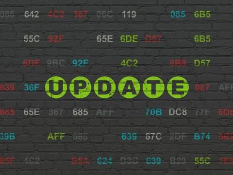 Web development concept: Update on wall background Ilustração Stock