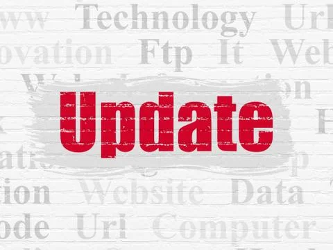 Web development concept: Update on wall background Stock-Illustration
