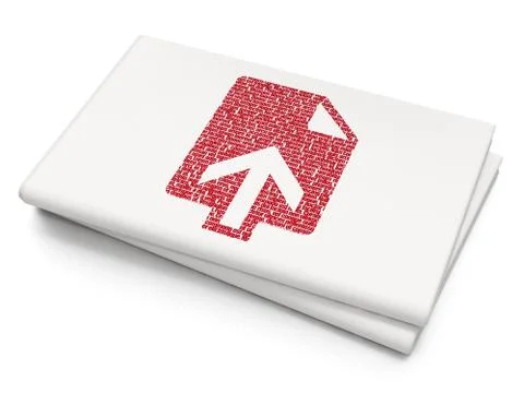 Web development concept: Upload on Blank Newspaper background Stock Illustration