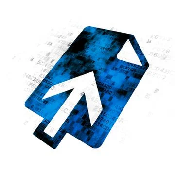 Web development concept: Upload on Digital background Stock Illustration