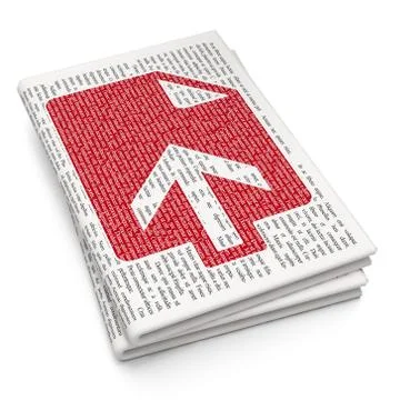 Web development concept: Upload on Newspaper background Illustrazione stock