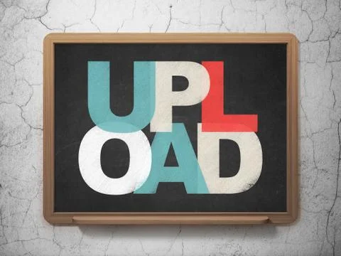 Web development concept: Upload on School board background Illustrazione stock