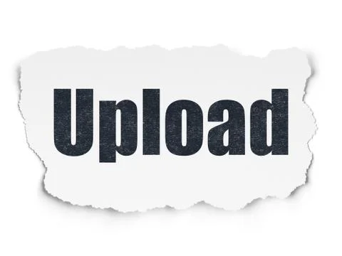 Web development concept: Upload on Torn Paper background Stock Illustration