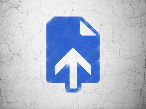 Web development concept: Upload on wall background Illustrazione stock