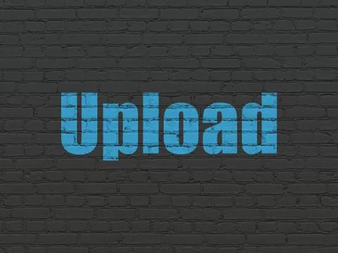 Web development concept: Upload on wall background Stockillustratie