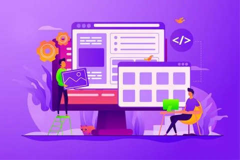 Web development concept vector illustration Stock Illustration