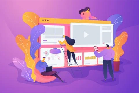 WEB development concept vector illustration 스톡 일러스트