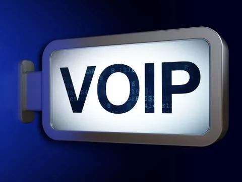Web development concept: VOIP on billboard background Stock-Illustration