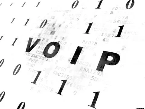 Web development concept: VOIP on Digital background 스톡 일러스트