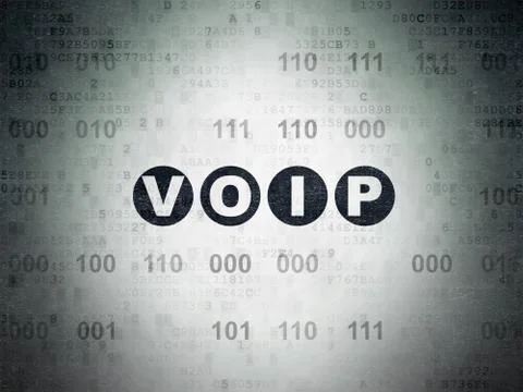 Web development concept: VOIP on Digital Data Paper background Stockillustratie