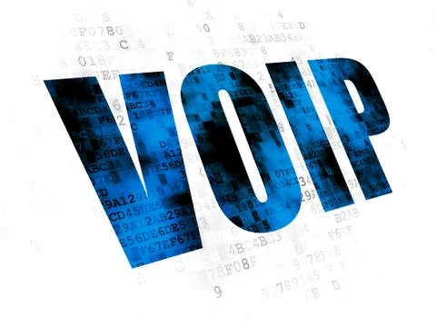 Web development concept: VOIP on Digital background Stock Illustration