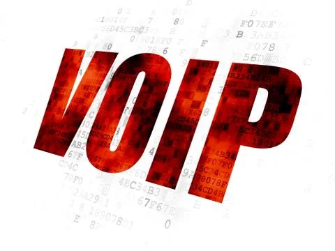 Web development concept: VOIP on Digital background イラスト素材