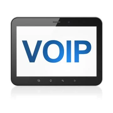 Web development concept: VOIP on tablet pc computer Illustrazione stock