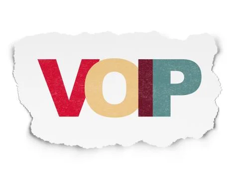 Web development concept: VOIP on Torn Paper background Stock-Illustration
