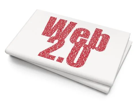 Web development concept: Web 2.0 on Blank Newspaper background Illustration