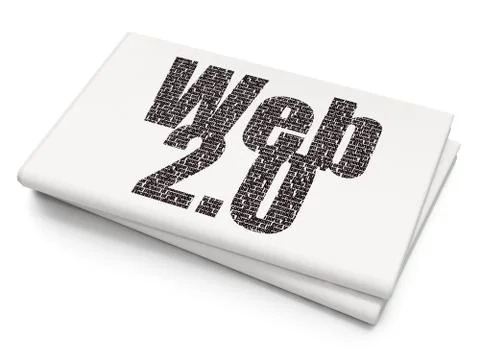 Web development concept: Web 2.0 on Blank Newspaper background Stock-Illustration