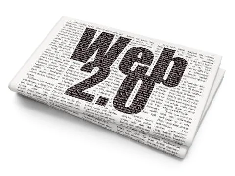 Web development concept: Web 2.0 on Newspaper background Stock-Illustration