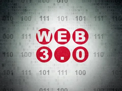 Web development concept: Web 3.0 on Digital Paper background Stock-Illustration