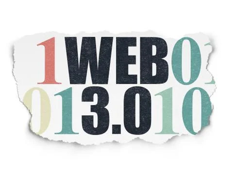 Web development concept: Web 3.0 on Torn Paper background Stock Illustration