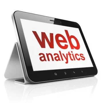 Web development concept: Web Analytics on tablet pc computer Illustrazione stock