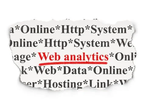 Web development concept: Web Analytics on Paper background 스톡 일러스트