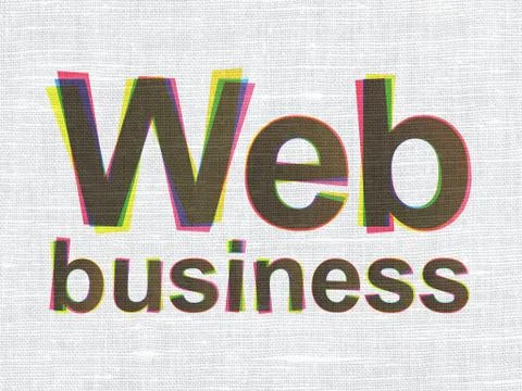 Web development concept: Web Business on fabric texture background Stock-Illustration