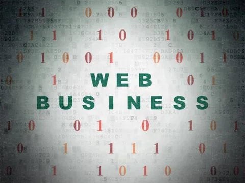 Web development concept: Web Business on Digital Paper background Stockillustratie
