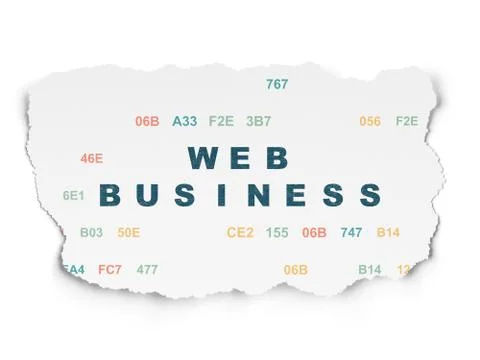 Web development concept: Web Business on Torn Paper background Stock-Illustration