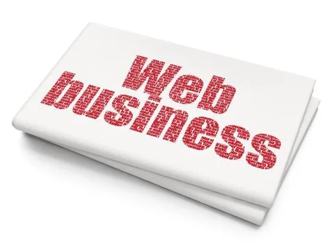 Web development concept: Web Business on Blank Newspaper background Stock-Illustration