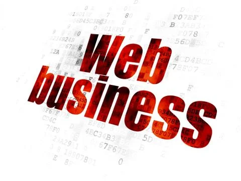 Web development concept: Web Business on Digital background Stock-Illustration