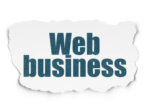 Web development concept: Web Business on Torn Paper background Stock Illustration