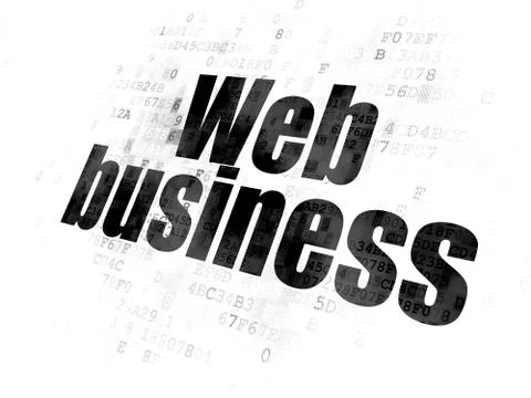 Web development concept: Web Business on Digital background Stockillustratie