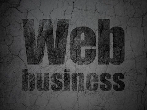 Web development concept: Web Business on grunge wall background Stock Illustration