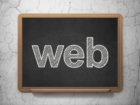 Web development concept: Web on chalkboard background Illustrazione stock