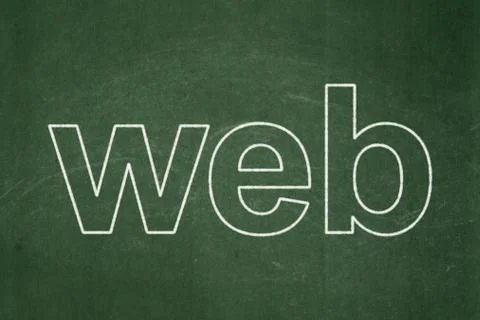 Web development concept: Web on chalkboard background Stock-Illustration