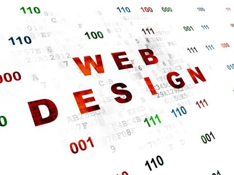 Web development concept: Web Design on Digital background Stock Illustration