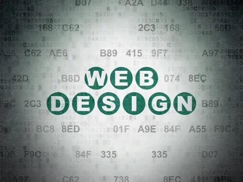 Web development concept: Web Design on Digital Paper background Stock-Illustration