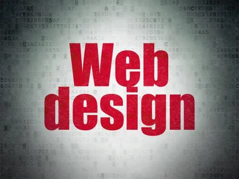 Web development concept: Web Design on Digital Paper background イラスト素材