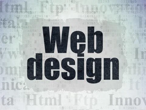 Web development concept: Web Design on Digital Paper background Stock-Illustration