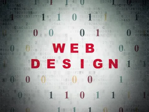 Web development concept: Web Design on Digital Data Paper background Stock-Illustration