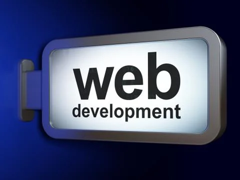 Web development concept: Web Development on billboard background Stock-Illustration